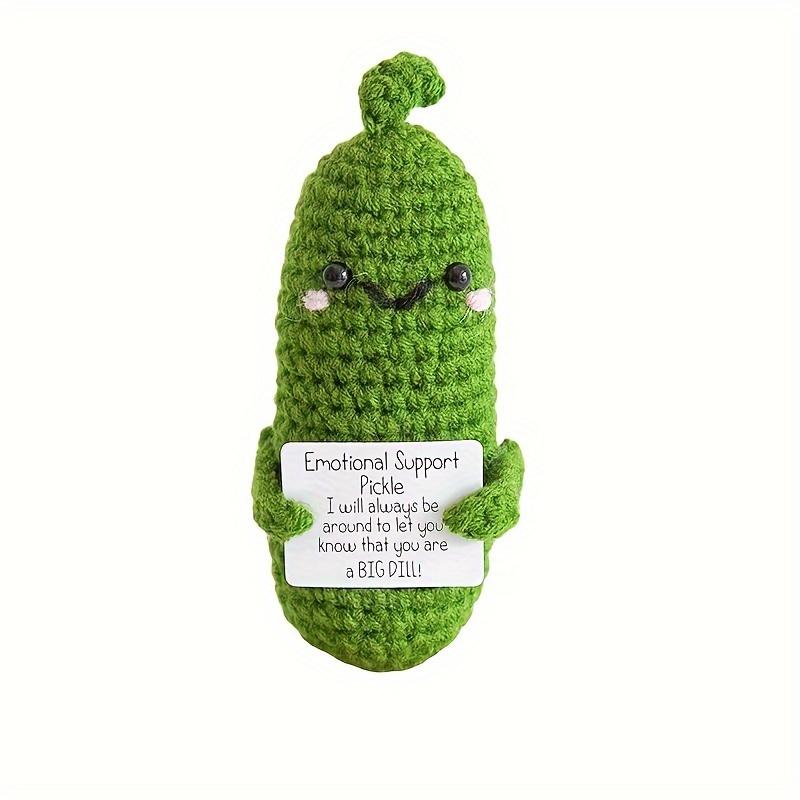 3 Pcs Funny Cute Positive Pickle Avocado Pineapple with Crochet Kit for Beginners Adults and Kids