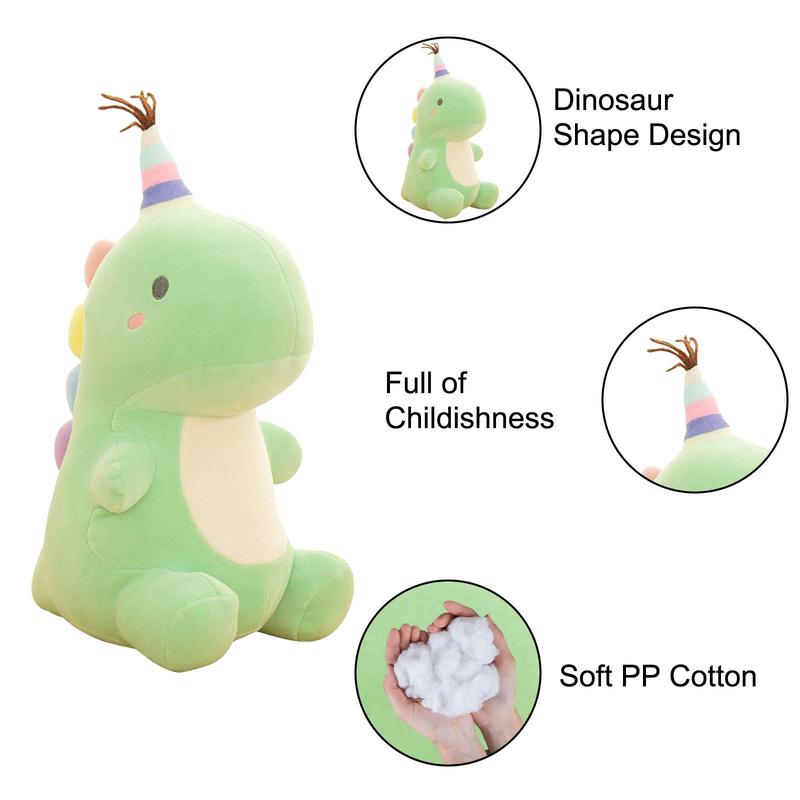 Cute Dinosaur Design Plush Toy, 1 Count Stuffed Animal Plushie, Soft and Comfy Plush Cushion, Lovely Pillow, Summer Gift, Back to School