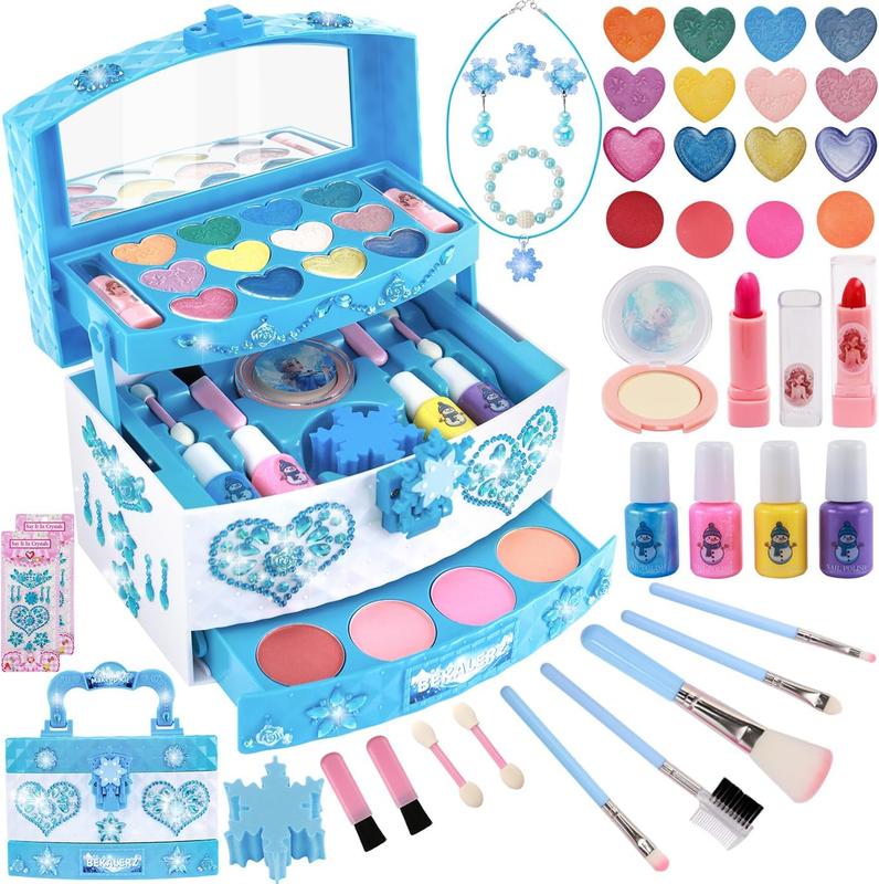 CHRISTMAS GIFT Toys for Girls,Washable Real Kid  Pretend Play-Makeup-Kit-for-Girl,Toddler-Toys for 3 4 5 6 7 8 9 10 11 12 Year Old Girls,Christmas Birthday Frozen Gifts for Girls,Makeup