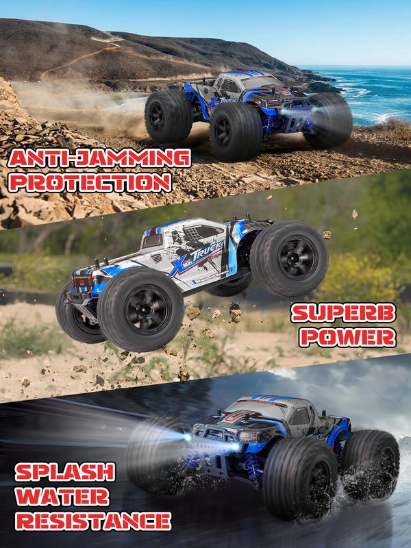 RC Car, 1:16 Scale Adult Childrend High Spee4WD Remote Control Car, 40+KMH, All Terrain Off-road Waterproof RC Monster Truck, 2.4GHz Fast RC Car, Suitable for All Ages, Gift for Boys 8-12 Years Old