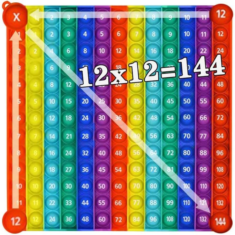 Multiplication game table math game digital table toys, children learning game toys can relieve stress, suitable for boys and girls to do a variety of math operations,