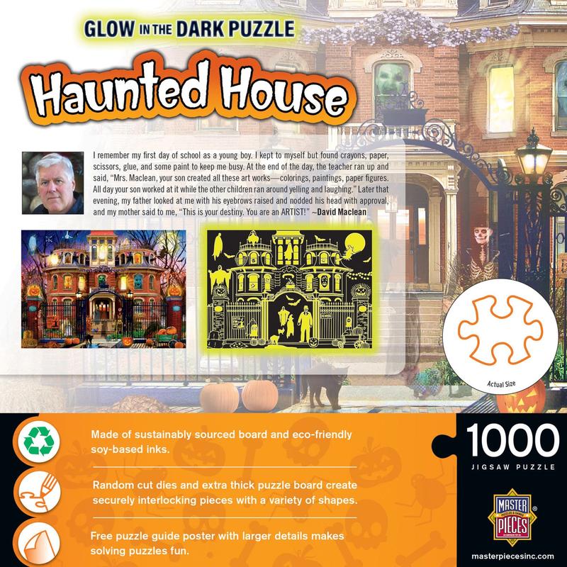 MasterPieces - Glow in the Dark - Haunted House on the Hill 1000 Piece Puzzle