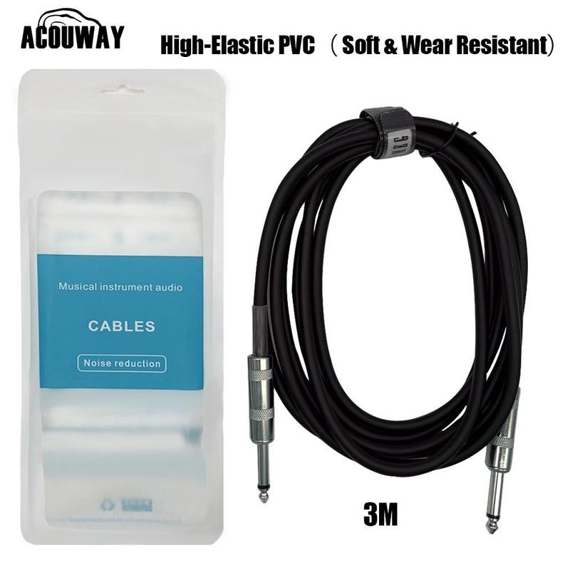 Guitar Audio Cable, 1 Count 6.5 Bass Electric Box Universal Noise Reduction Audio Connection Cable, Music Accessories