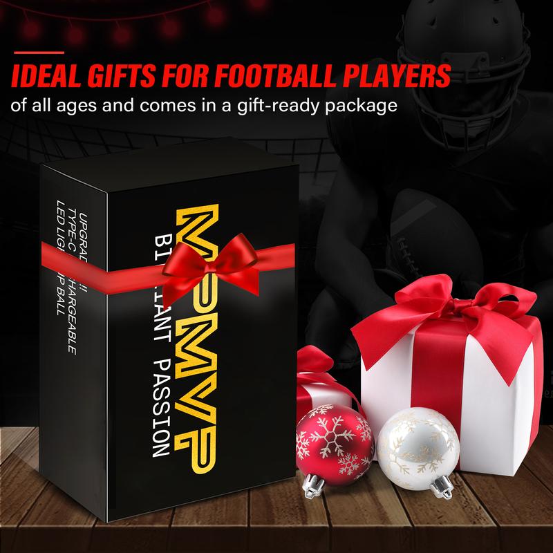 Light Up Football: Glow in the Dark Rechargeable Ball Size 6,Outdoor Sports Birthday Gifts Activity Teenage Youth Gift Ideas