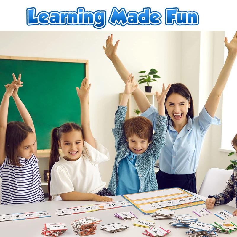 Sentence Building,Sight Word Games 1st 2nd Grade Classroom ,Montessori Phonics Reading Games, Special Education Manipulative Toy Teacher,learningtools Sight Words classroom essential