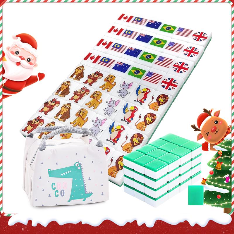 Various Pattern Board Game Limited Edition 12 Animals vs 12 Constellation vs Pet Flag vs Pet food vs Flag vs Cute Pink Cartoon Pattern Popular Seaside Escape game Blocks Accessories Family Game