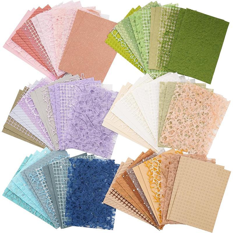 Scrapbooking Paper & Mesh Fabric Assorted Set, 96 Sheets Mixed Special Paper For Scrapbooking Planner Bullet Junk Journal Supplies, Stocking Fillers Gift