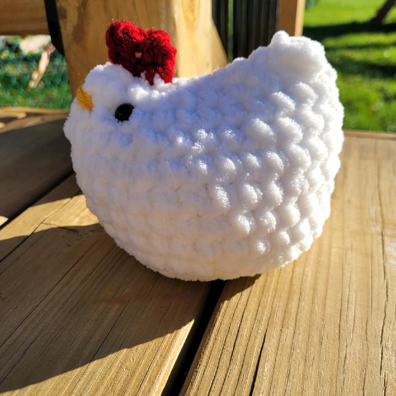 White Crochet Chunky Chicken