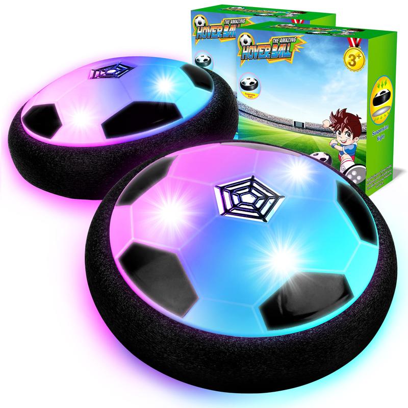 Indoor Hover Soccer Ball Game - LED Light Up Floating Ball for Kids, Perfect Birthday Present for Ages 3-12