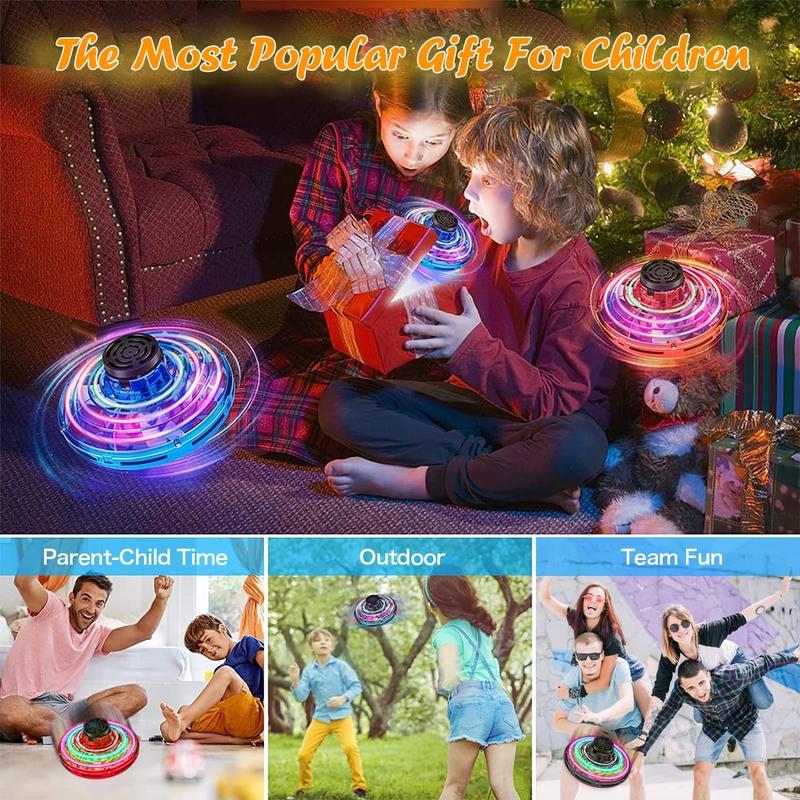 Flying I Fly Spinner, Fidget Spinner Flying Toys, Mini Fly UFO Hand Controlled Boomerang Drone, Cool Stuff Gadgets Gifts for Kids Boys Girls Teens 8 9 10+ Year Old Indoor Outdoor (Blue),Christmas gifts