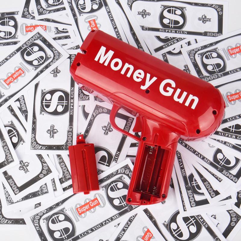 Cash Shooter with 100 Pcs Props, in Christmas &Festival Party for Children and Adults