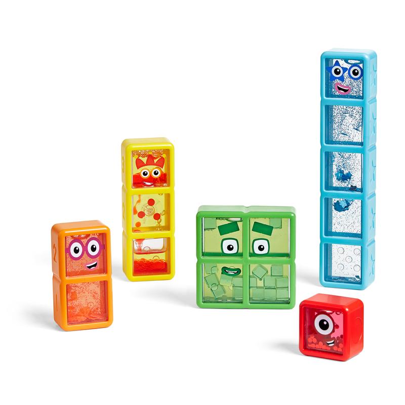 hand2mind Numberblocks One to Five Sensory Bottles, Number Toys, Toddler Counting Toys, Calming Sensory Toys, Calm Down Corner Supplies, Social Emotional Learning, Stocking Stuffers for Kids 3-5