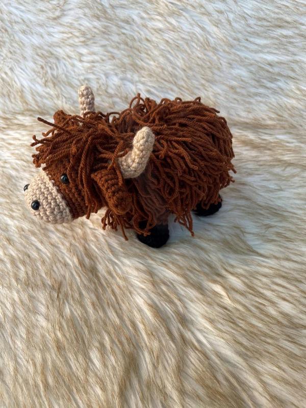 Highland Cow Crochet - Amigurumi Cow Crochet - Crochet Toy - Handmade Gift Idea - Farm Animal Crochet