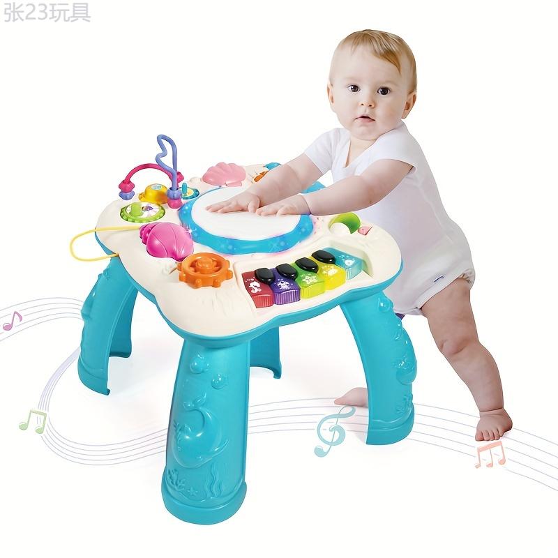 Baby & Toddler Toys, Baby Activity Center 6 To 12-18 Month Old, Learning Musical Table Toys For 1 2 3 Year Old Boys Girls Gifts Shipping Without Battery, As Halloween And Christmas Gifts