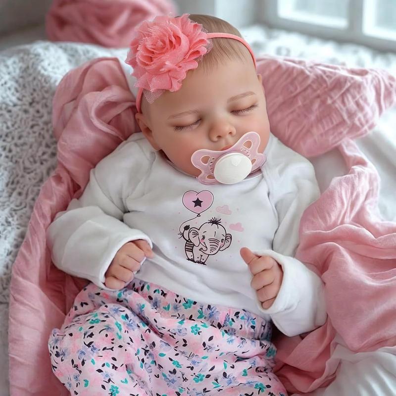 BABESIDE Lifelike Reborn Baby Dolls - 17Inch Soft Realistic-Newborn Baby Dolls with All Accessories Handmade Sleeping Babies Doll for Authentic Experience, for 3+ Years Old Girls