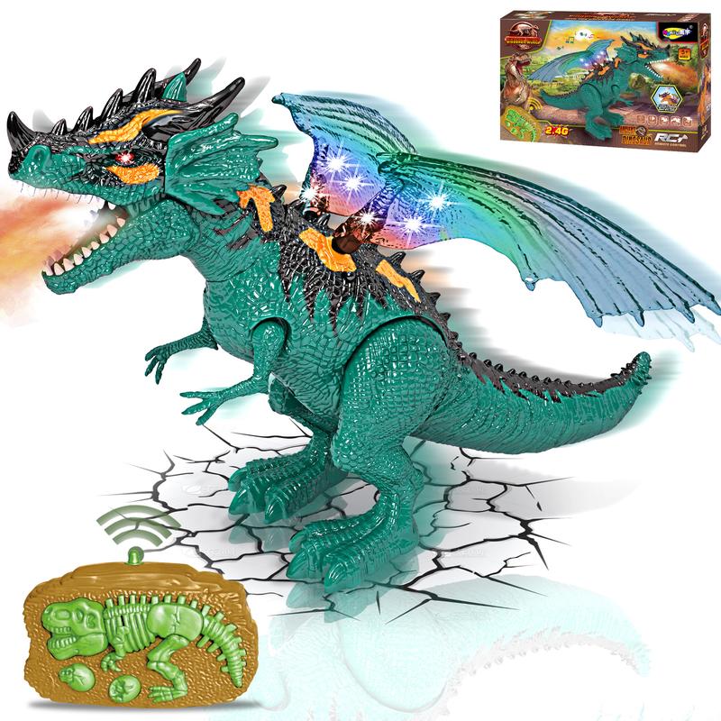 Children's Toys Upgraded Version Remote Control Walking Dinosaur Toys with Light Spray, Birthday Gifts Toys for3-6 Years Old