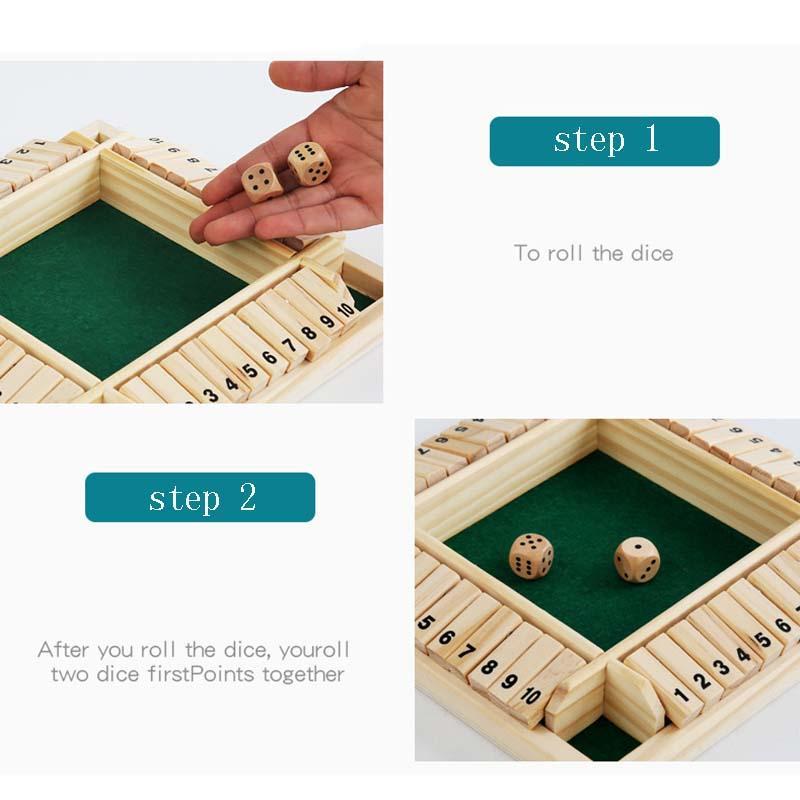 Wooden Four-sided Board Game, 1 Count Wooden Board Game, Family Board Game, Party Activity Supplies, Party Gift Ideas