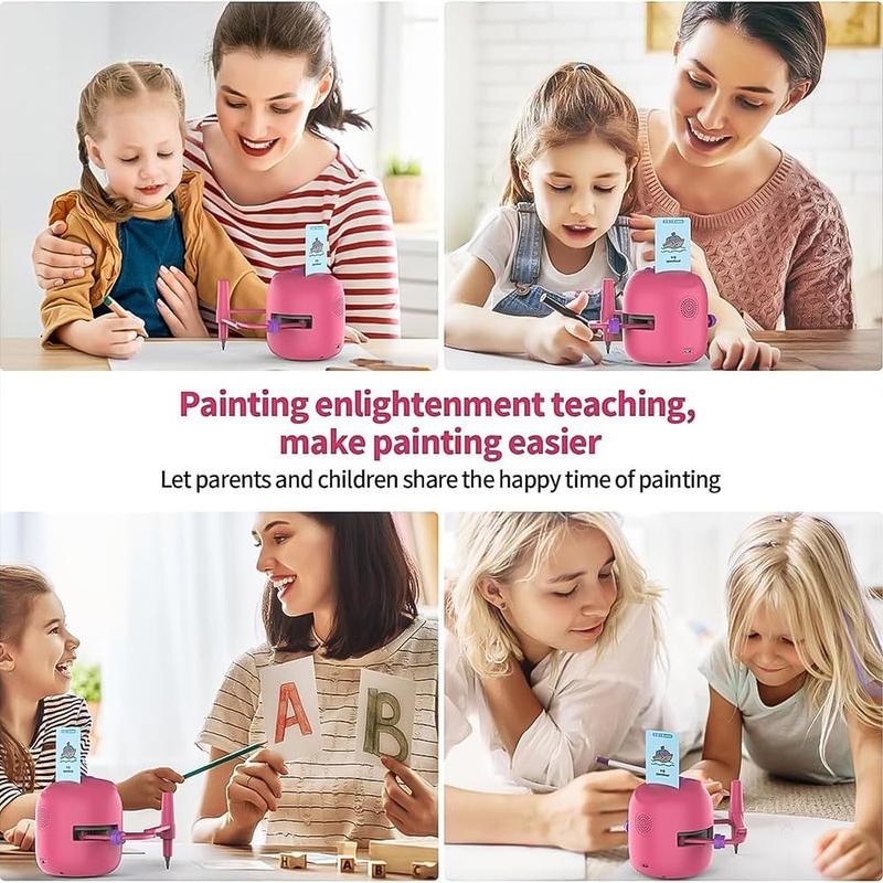 Drawing Robot for Kids, 2025 New Interactive Learning Toys with 100 Drawing Cards, Suitable for Children Aged 4 to 12, Music Voice Interaction Function, USB Rechargeable, Drawing Robot