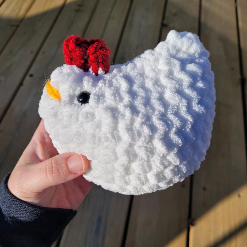 White Crochet Chunky Chicken