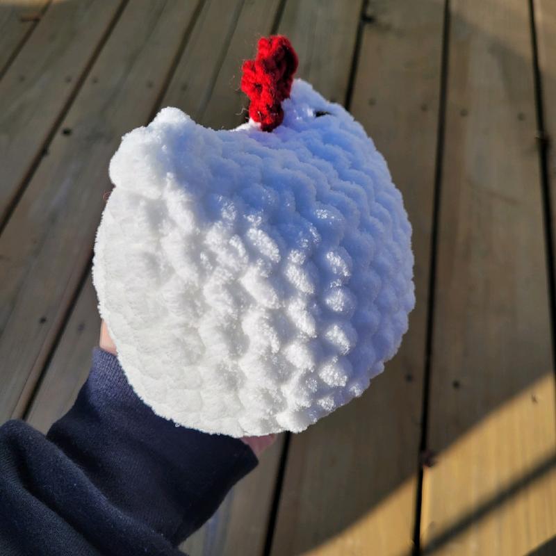 White Crochet Chunky Chicken