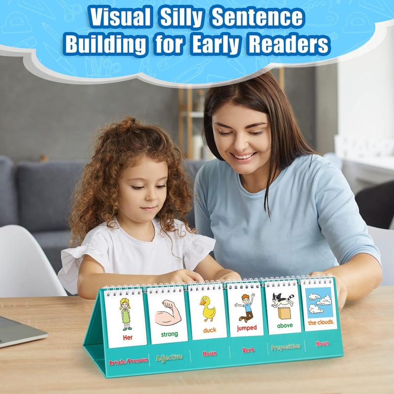 Aizweb Silly Sentence Building, Learn to Read for 1st 2nd Grade Special Education Classroom Must Have,Homeschool Educational Toy Reading Learning Game