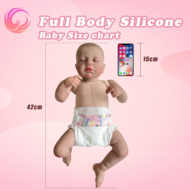 Reborn Baby Dolls-18 inch Sleeping Realistic Newborn Baby Dolls, Soft Cloth Body with Feeding Toy for Kids Age 3+