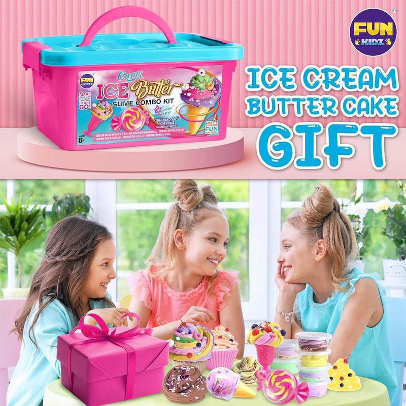 Gift Butter Slime Kit for Girls 10-12, Fun  z Ice Cream Soft Slime Making Kit Ages 8-12   s Slime Toys Ideal Birthday Party Present