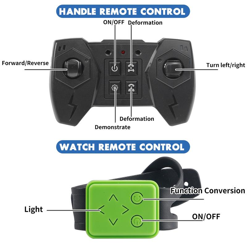 Gesture Sensing Stunt Car with 2.4GHz Remote - 4WD Transforming Off-Road RC Vehicle, Multi-Directional Twist and Rotate, Built for Extreme Terrain Challenges.