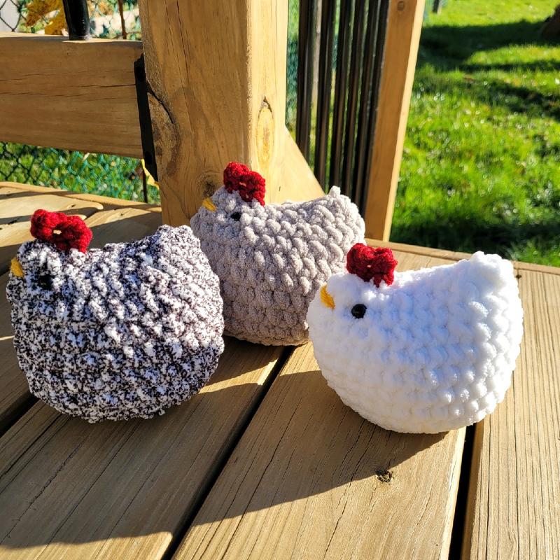 White Crochet Chunky Chicken