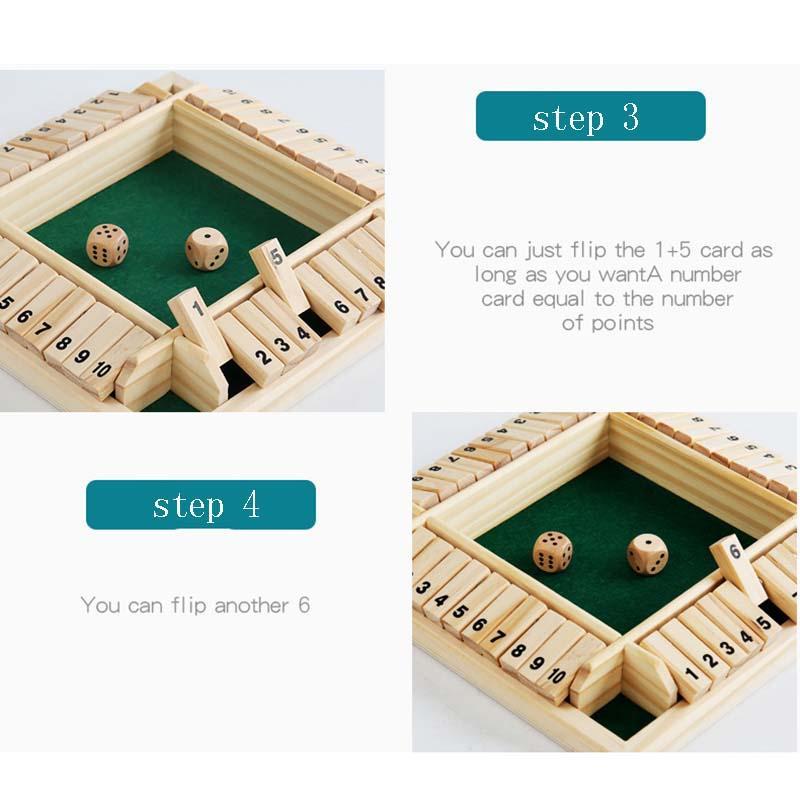 Wooden Four-sided Board Game, 1 Count Wooden Board Game, Family Board Game, Party Activity Supplies, Party Gift Ideas