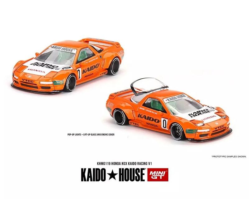 Mini GT x Kaido House 1:64 Honda NSX Kaido Racing V1 Orange KHMG119