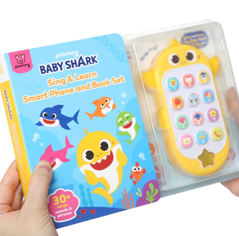 Baby Shark Sing & Learn Smart Phone and Book Set, Baby Shark Toys, Interactive Learning Toys For Toddlers, Learning & Education Toys, Baby Shark Gifts For Kids