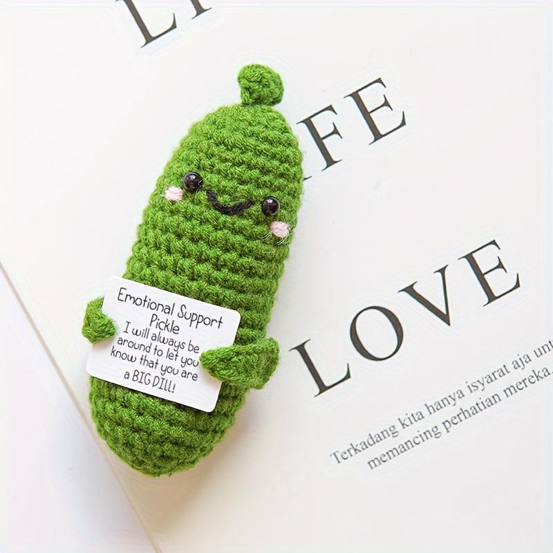 3 Pcs Funny Cute Positive Pickle Avocado Pineapple with Crochet Kit for Beginners Adults and Kids