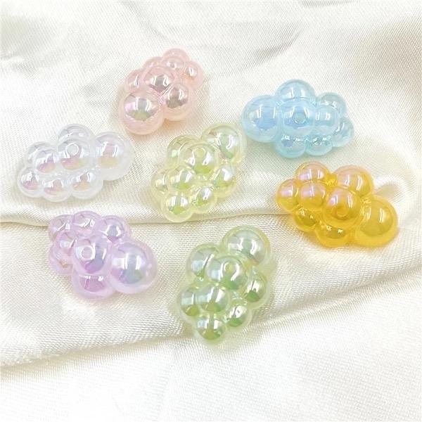 20 pcs Mixed Color Acrylic Cloud Beads