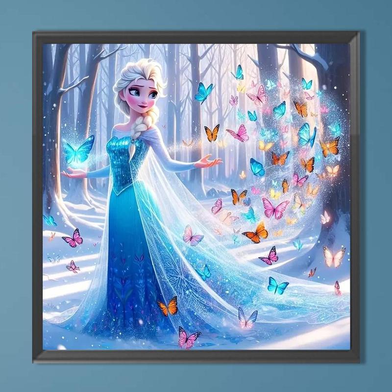 Princess Diamond Art Painting Kit without Frame, DIY 5D Diamond Art Painting Kit, Wall Art Decor for Home Living Room Bedroom