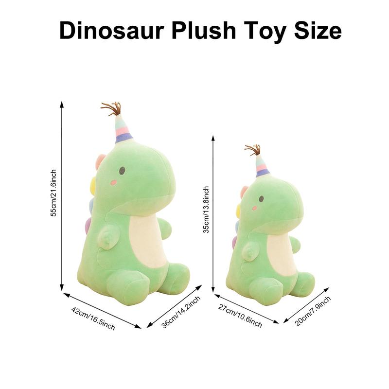 Cute Dinosaur Design Plush Toy, 1 Count Stuffed Animal Plushie, Soft and Comfy Plush Cushion, Lovely Pillow, Summer Gift, Back to School