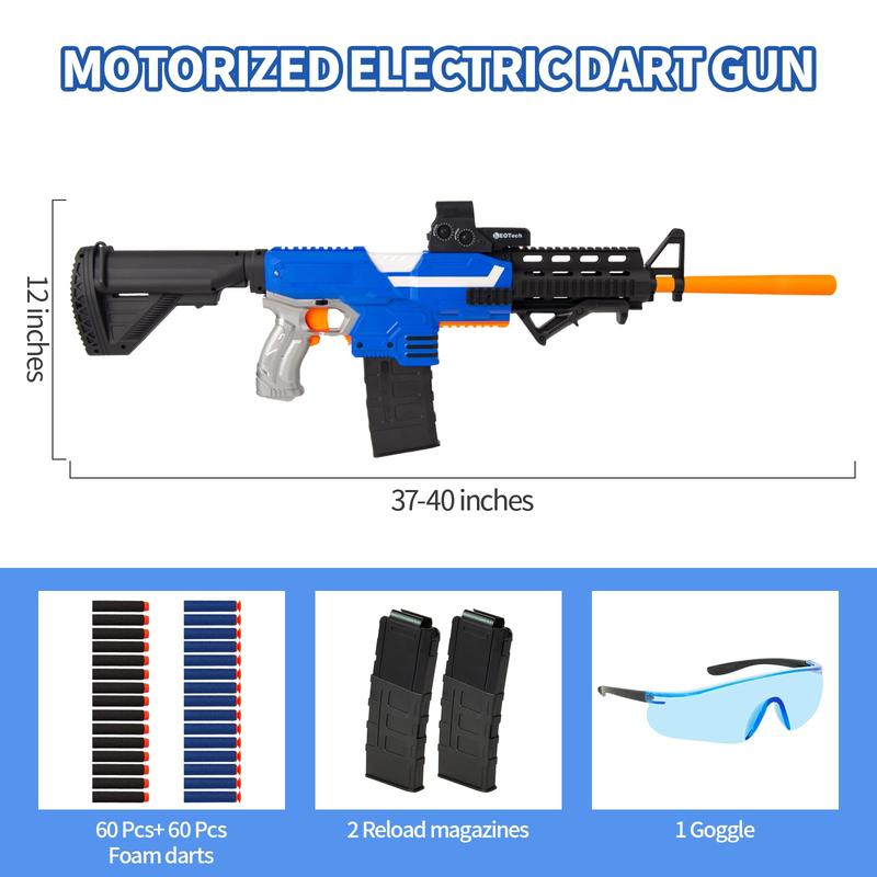 Toy Gun for Nerf Guns Automatic foam blaster -3 Modes with Bipod, 2 Clips and 150 Darts, Electric Toys for Age 8+ Gifts for blackfriday Birthday Xmas