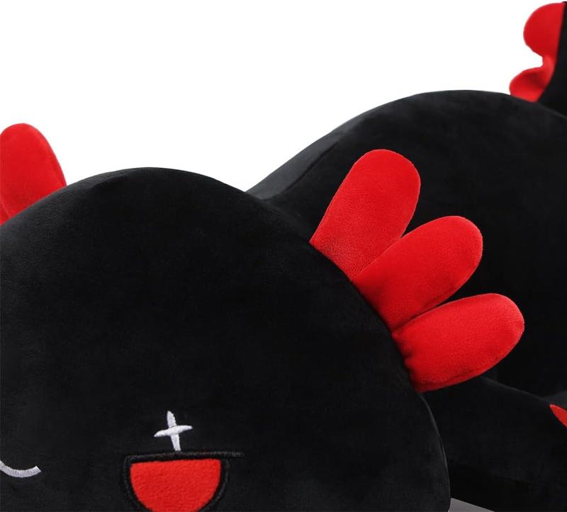 Black Axolotl Plush Pillow Cute and Soft Axolotl Stuffed Animal Kawaii Plushie Toy Great Gift for Kids and Adult, 19.7