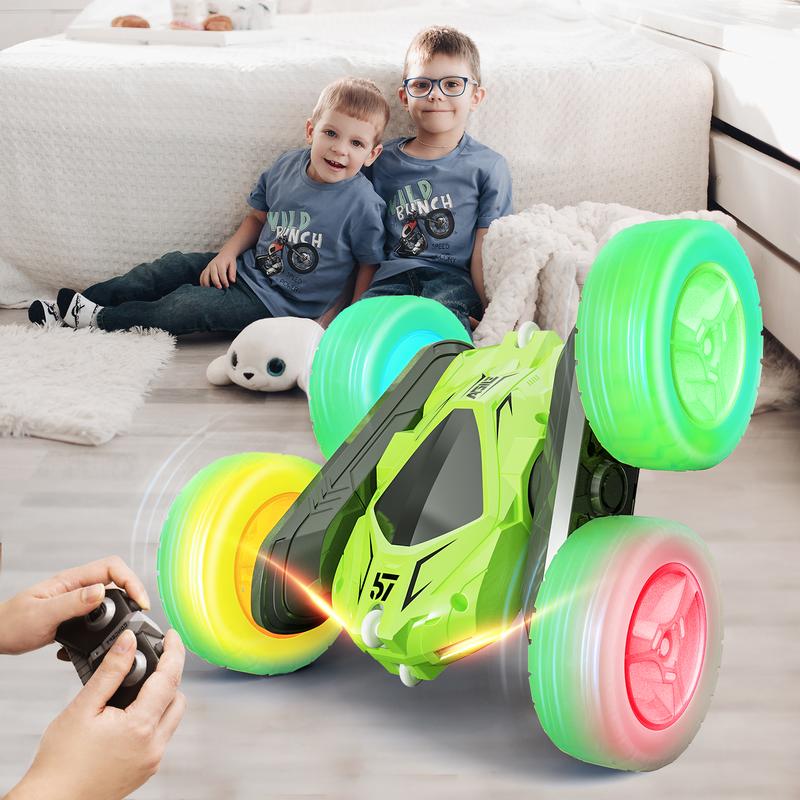 Tecnock Remote Control Car, RC Cars Double Sided 360° Rotating Car Toys, Gesture Sensing RC Stunt Car with Headlights Wheel Lights, Gift For Kids,rc cars for Adults,Summer Toys