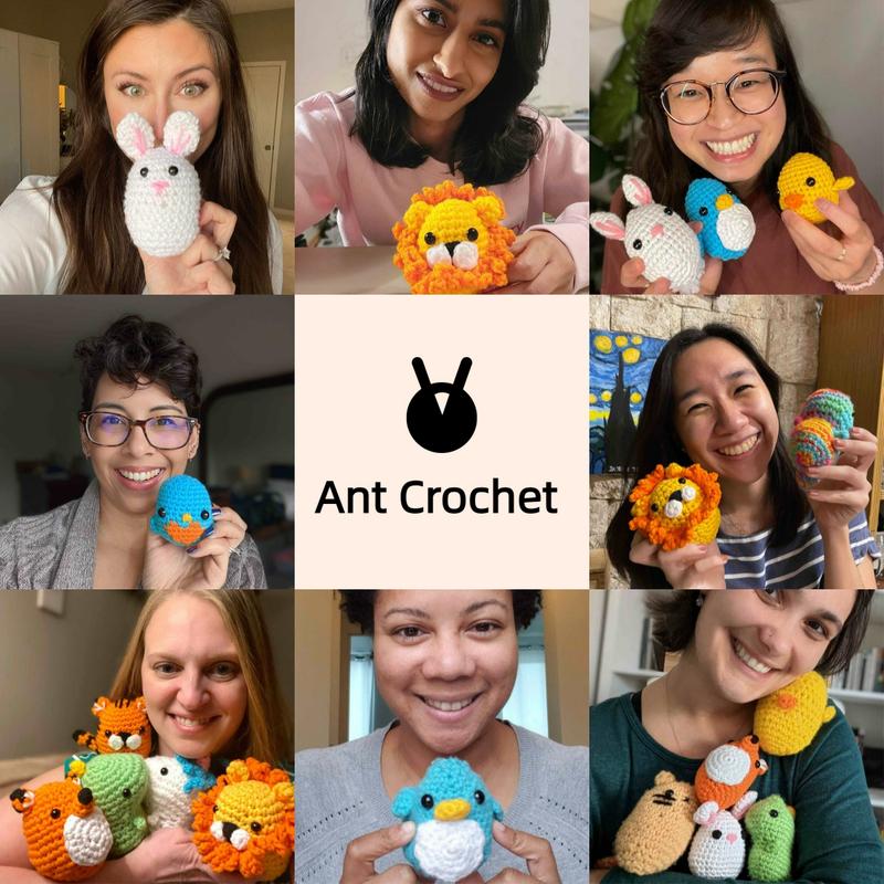 Crochet Kit for Beginners, Chick Crochet Kit, Include Easy Knitting Soft Yarn, With Step-by-Step Video Tutorial, Beginner Crochet Kit for Adults and Kids, Holiday Birthday Gift for Adults and Kids, Crochet Fashion ideas, Diy Crochet