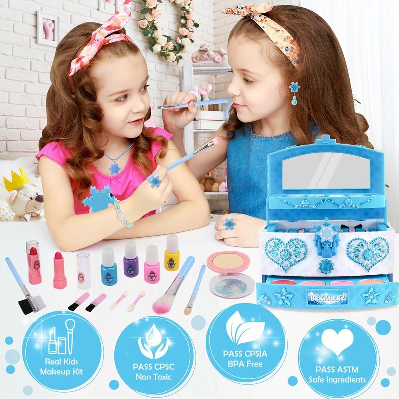 CHRISTMAS GIFT Toys for Girls,Washable Real Kid  Pretend Play-Makeup-Kit-for-Girl,Toddler-Toys for 3 4 5 6 7 8 9 10 11 12 Year Old Girls,Christmas Birthday Frozen Gifts for Girls,Makeup