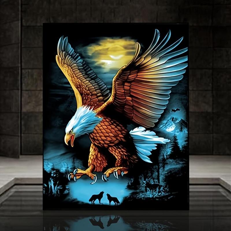 Eagle Pattern DIY Diamond Arts Colorful Painting Kit without Frame, DIY Decorative Art Picture for Beginner, Wall Art Decor for Home Office