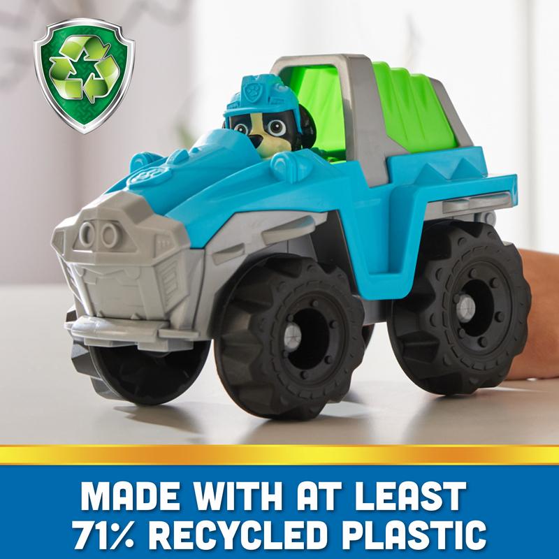 PAW Patrol, Rex’s Dinosaur Rescue Vehicle, Toy Truck with Collectible Action Figure, Sustainably Minded Kids Toys for Boys & Girls Ages 3 and Up