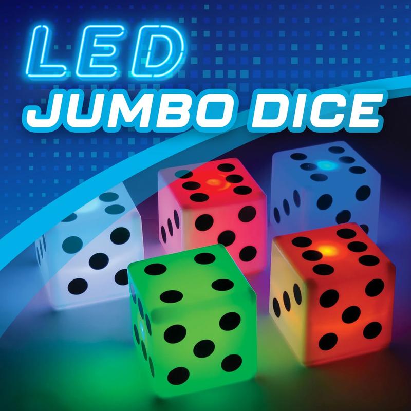 Jumbo Dice, Light-Up Game, for All Ages,