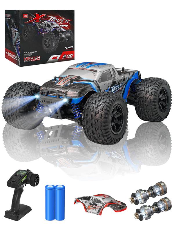 RC Car, 1:16 Scale Adult Childrend High Spee4WD Remote Control Car, 40+KMH, All Terrain Off-road Waterproof RC Monster Truck, 2.4GHz Fast RC Car, Suitable for All Ages, Gift for Boys 8-12 Years Old