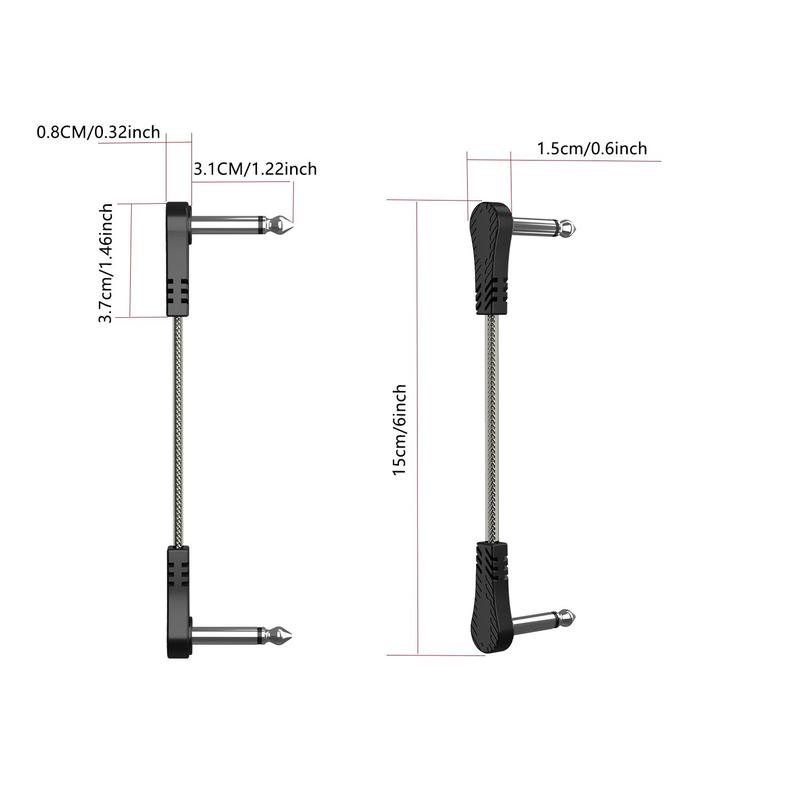 6.35mm Patch Cable, Guitar Effect Pedal Cable, 1 4