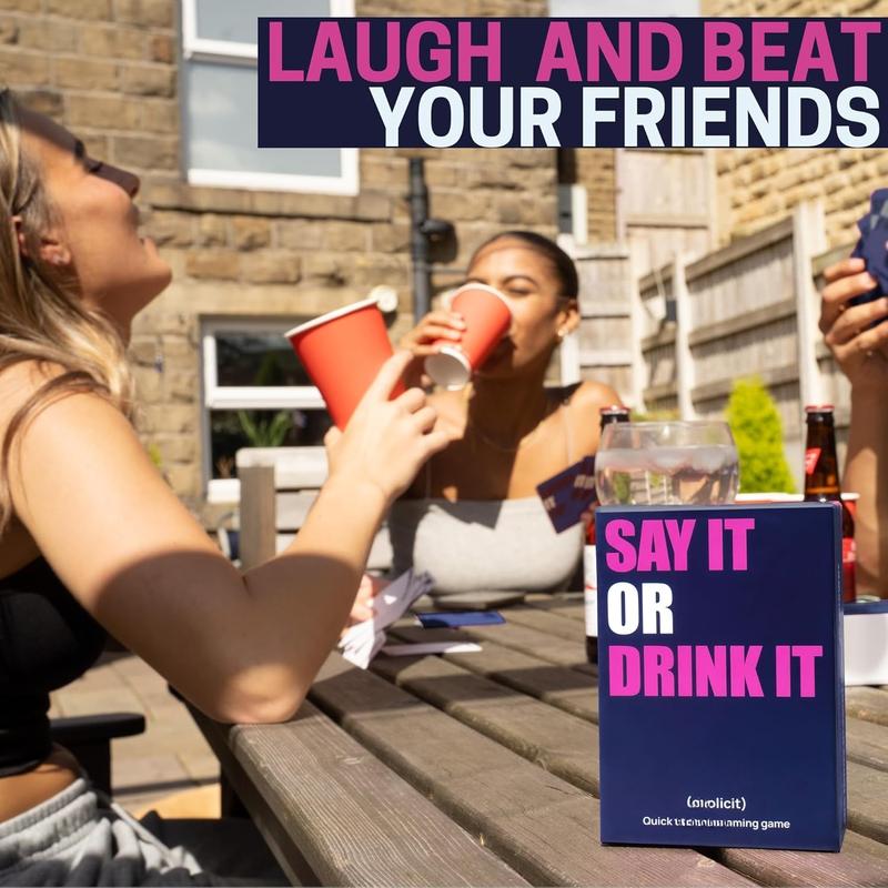 Say It or Drink It - Category Card Games for Adults with 250 Hilarious Cards | Drinking Games for Adults, Bachelorette Party Games, Board Games for Adults, 21st Birthday Gifts for Her