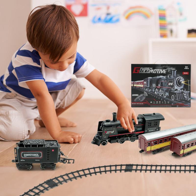 Talent Christmas Train Set – Christmas Remote Control Train with Realistic Hot Bee Steam Locomotive, Perfect Under the Christmas Tree for Kids