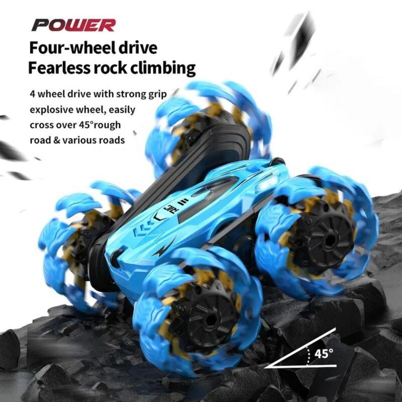 Electric Remote Control Stunt Twist Car, Crawler Car, 360 Rotating RC Crawler for Boys and Girls, Black Friday and Halloween Gifts