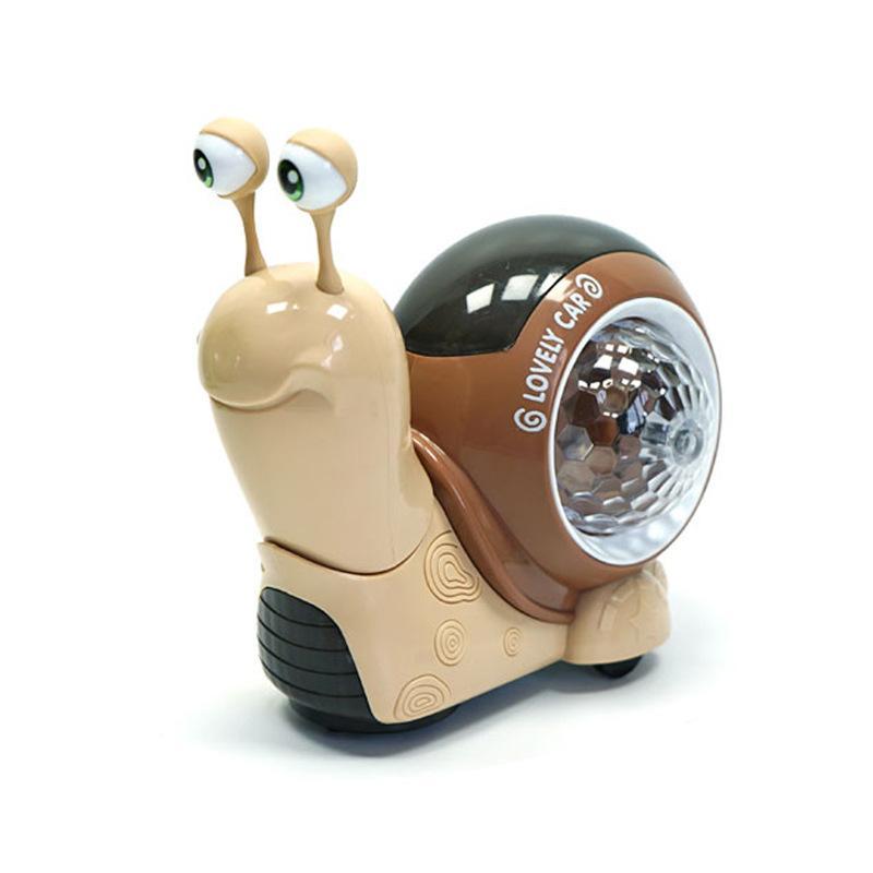 Electric Cartoon Snail Toy, 3D Light Projection Music Parent-child Toy, Musical Animal Toy for Gifts